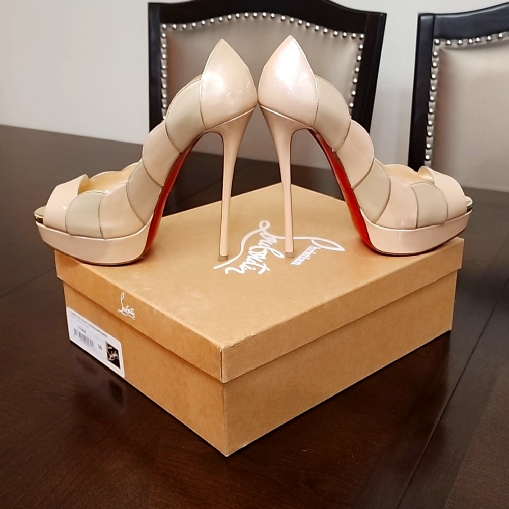 Christian Louboutin Torsatoe 150 Nude 39 - Picture 5 of 5